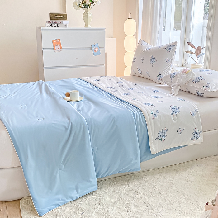 91家纺网 家纺一手货源 找家纺 萌飞 2025新款冷暖双感夏被夏凉被空调被 清风明月