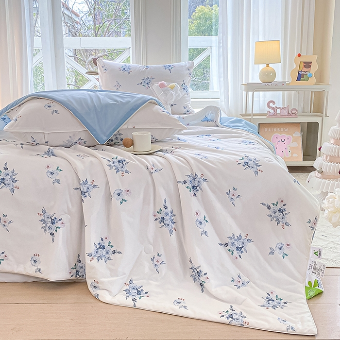 91家纺网 家纺一手货源 找家纺 萌飞 2025新款冷暖双感夏被夏凉被空调被 清风明月