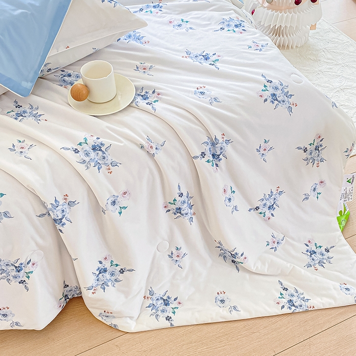 91家纺网 家纺一手货源 找家纺 萌飞 2025新款冷暖双感夏被夏凉被空调被 清风明月