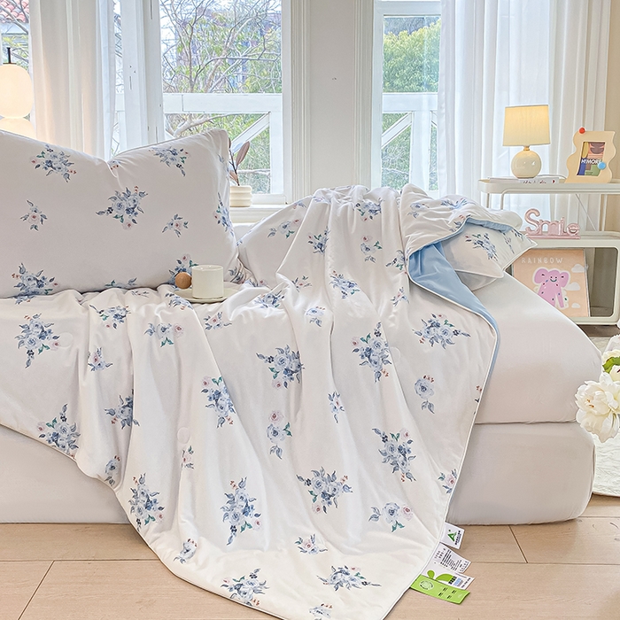 91家纺网 家纺一手货源 找家纺 萌飞 2025新款冷暖双感夏被夏凉被空调被 清风明月