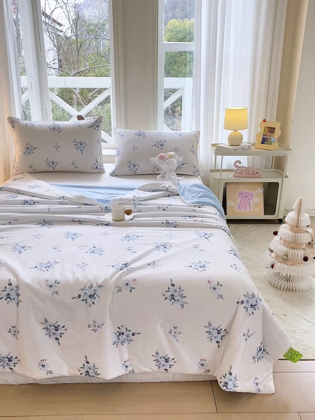 91家纺网 家纺一手货源 找家纺 萌飞 2025新款冷暖双感夏被夏凉被空调被 清风明月