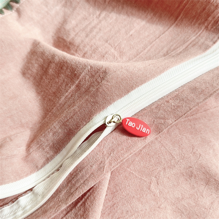 91家纺网 家纺一手货源 找家纺 晚依家纺 2025新款A类全棉色织水洗棉被套单件格子条纹四件套学生宿舍被罩三件套定制定做 星语-绿豆沙