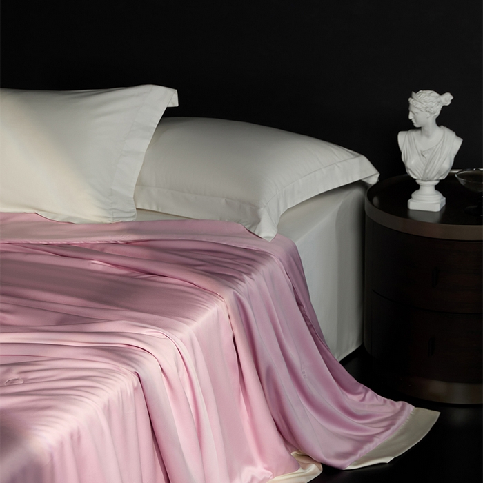 91家纺网 家纺一手货源 找家纺 100支兰精天丝夏被纯色莱赛尔天丝空调被 天丝夏凉被 浪漫紫