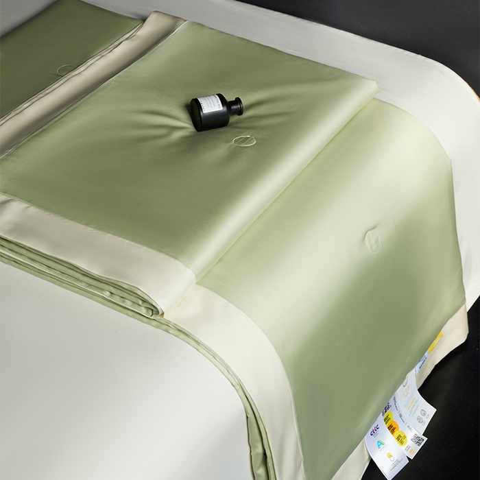 91家纺网 家纺一手货源 找家纺 100支兰精天丝夏被纯色莱赛尔天丝空调被 天丝夏凉被 阳光绿