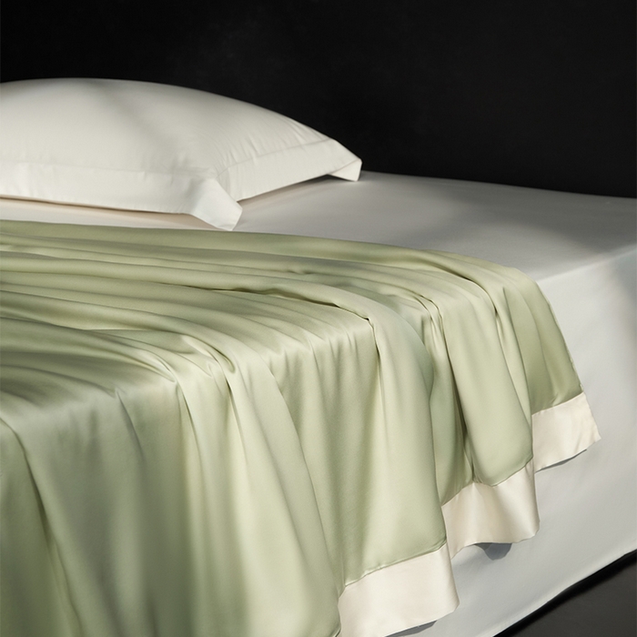 91家纺网 家纺一手货源 找家纺 100支兰精天丝夏被纯色莱赛尔天丝空调被 天丝夏凉被 阳光绿