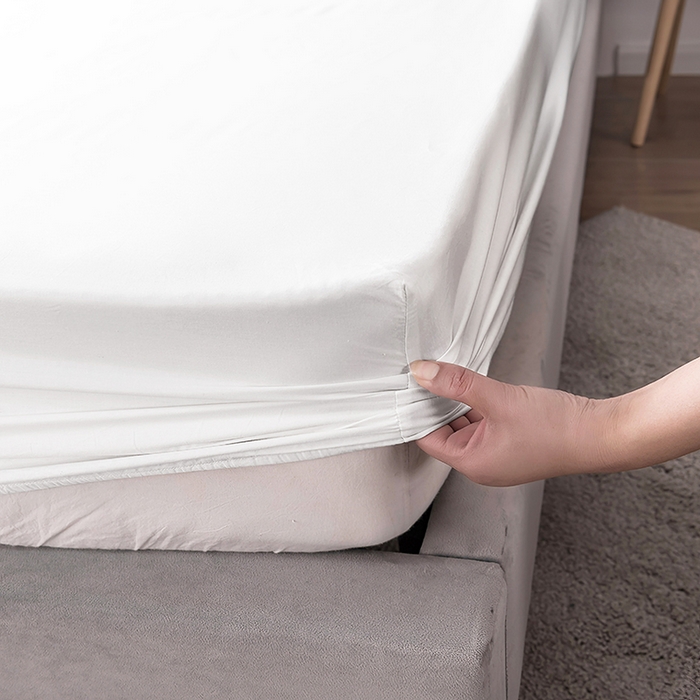 91家纺网 家纺一手货源 找家纺 （总）啊雅家居 2026新款120克大织带床单款床笠款宾馆酒店民宿绑带三件套四件套可订logo-