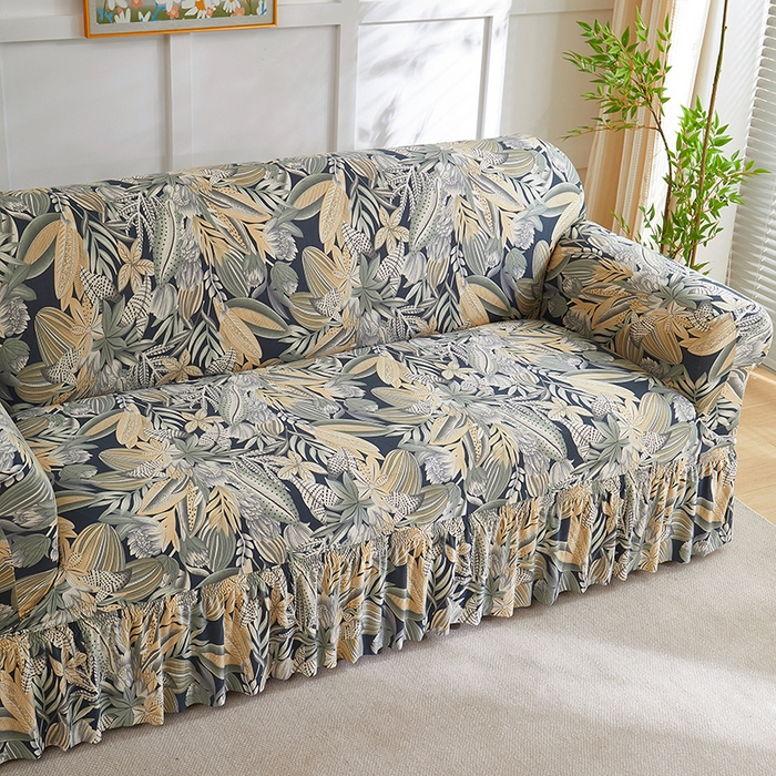 91家纺网 家纺一手货源 找家纺 （总）共鸣沙发套 2025新款牛奶丝系列沙发套（裙摆款）