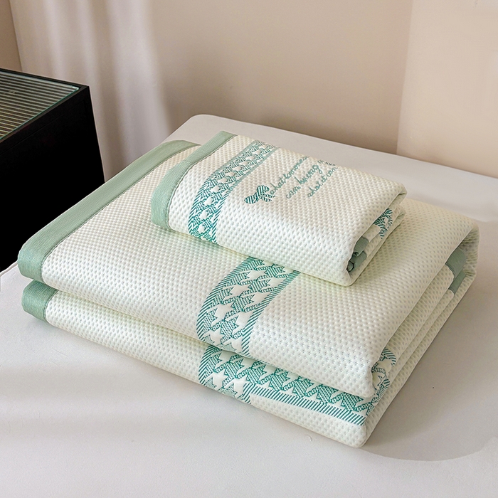 91家纺网 家纺一手货源 找家纺 （总）耐思家纺 2025新品A类高端大版高分子530克PE提花冰豆豆床席床笠千鸟结系列直播爆款(可供跨境压缩)