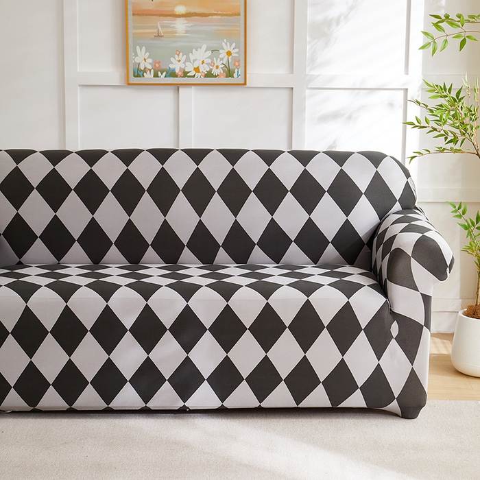 91家纺网 家纺一手货源 找家纺 共鸣沙发套 2025新款牛奶丝印花系列沙发套（新增花色全包款）  记忆格