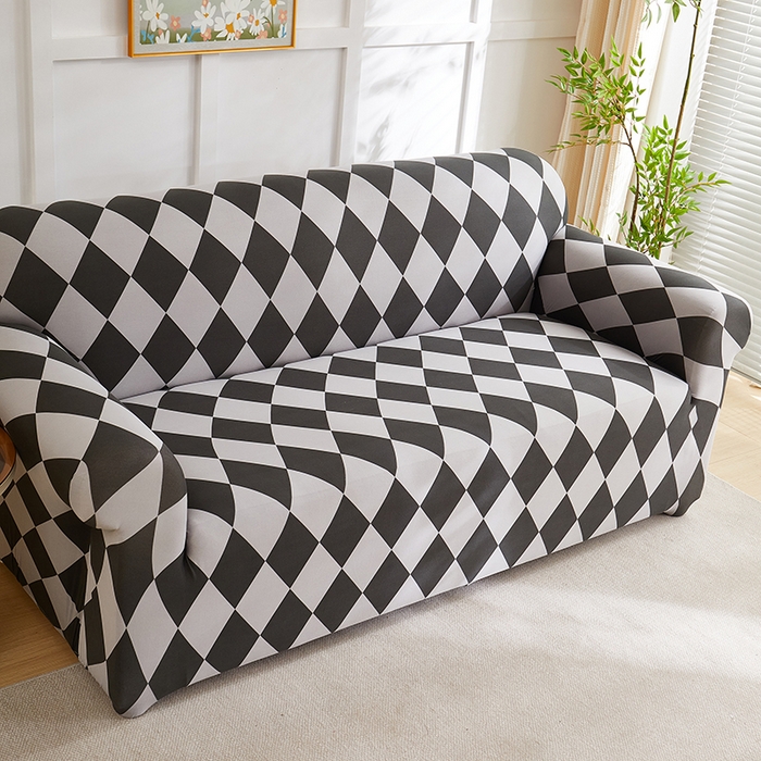 91家纺网 家纺一手货源 找家纺 共鸣沙发套 2025新款牛奶丝印花系列沙发套（新增花色全包款）  记忆格