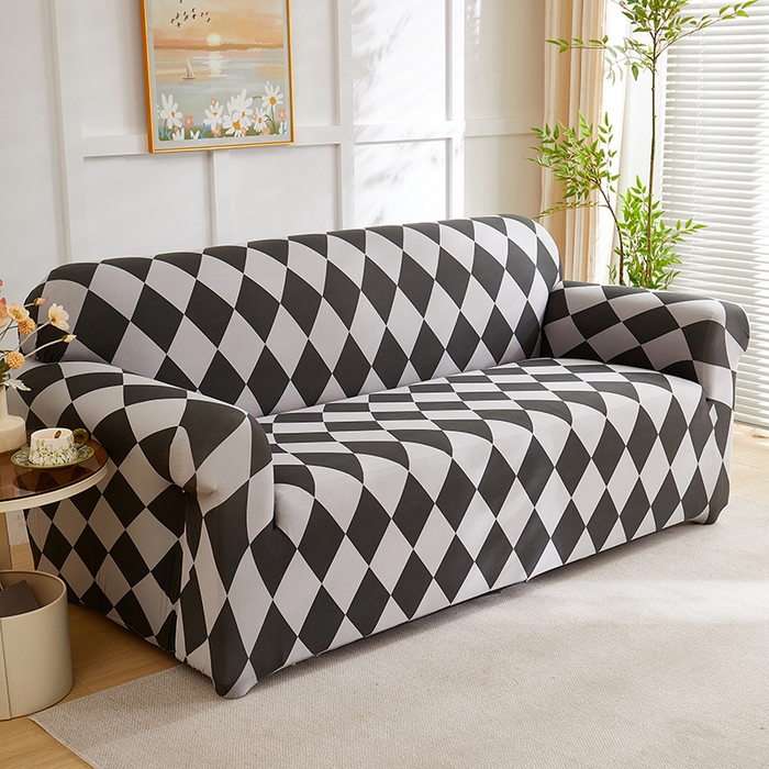 91家纺网 家纺一手货源 找家纺 共鸣沙发套 2025新款牛奶丝印花系列沙发套（新增花色全包款）  记忆格