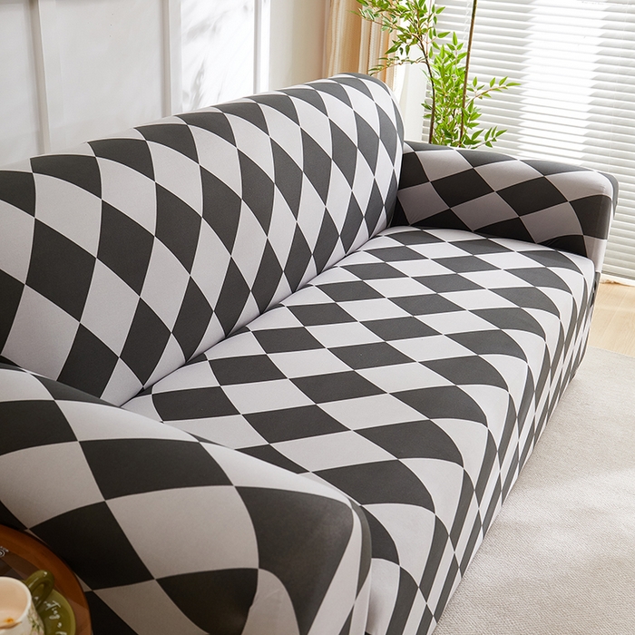 91家纺网 家纺一手货源 找家纺 共鸣沙发套 2025新款牛奶丝印花系列沙发套（新增花色全包款）  记忆格