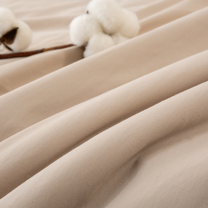 91家纺网 家纺一手货源 找家纺 梦初语 2025新款A类母婴水洗棉纯色双拼新疆棉花夏凉被可机洗直播爆单夏被 卡其