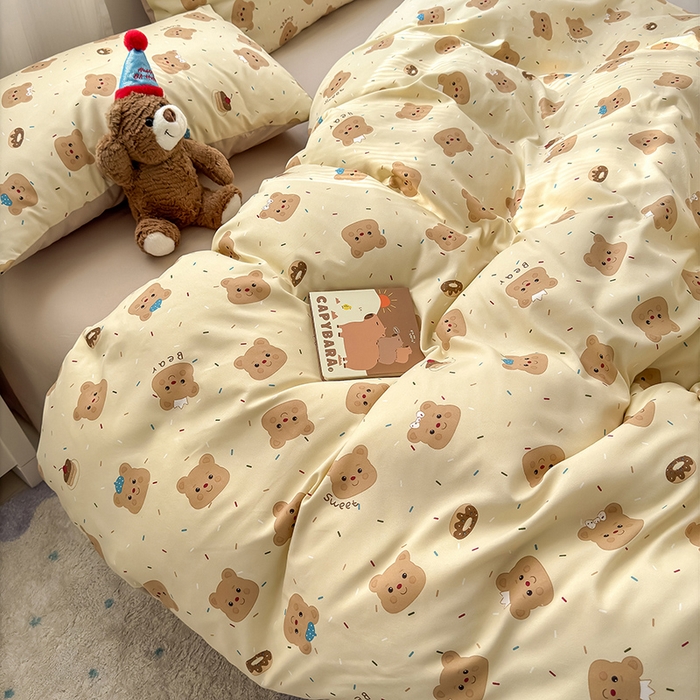 91家纺网 家纺一手货源 找家纺 （总）沐芷 2025 软萌卡通超柔水洗棉单被套A类 被套单件被罩