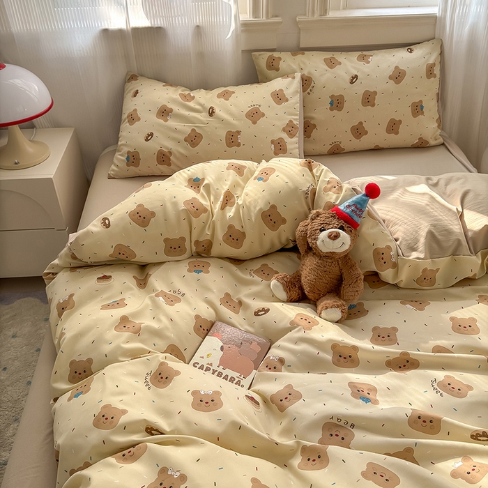 91家纺网 家纺一手货源 找家纺 （总）沐芷 2025 软萌卡通超柔水洗棉单被套A类 被套单件被罩