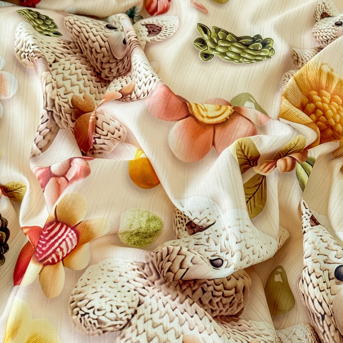 91家纺网 家纺一手货源 找家纺 绒裕家纺 2025春夏新款新品直播爆款推荐5D立体双层纱小清新四件套单被套宿舍三件套 5D蜜糖小熊-黄