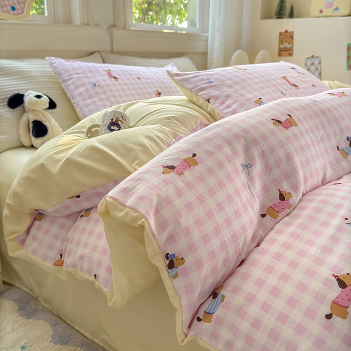 91家纺网 家纺一手货源 找家纺 （总）沐芷 2025 软萌卡通超柔水洗棉单被套A类 被套单件被罩