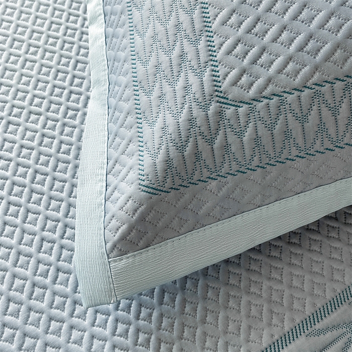 91家纺网 家纺一手货源 找家纺 （总）耐思家纺 2025新品A类高端大版高分子530克PE提花冰豆豆床席床笠系列直播热款(可供跨境压缩)