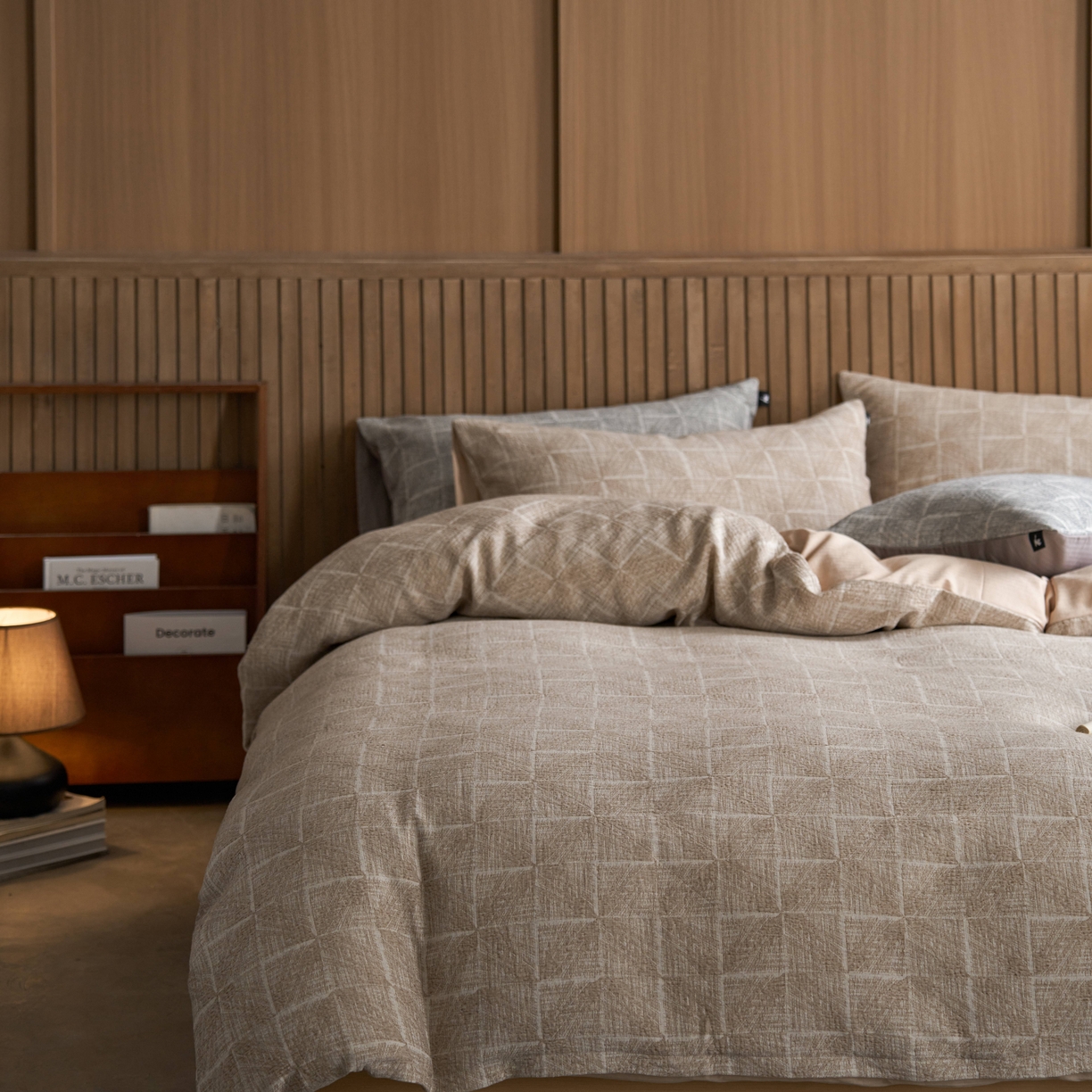 91家纺网 家纺一手货源 找家纺 （总）安莱生活 2025新款三层纱大提花四件套--苏珊格