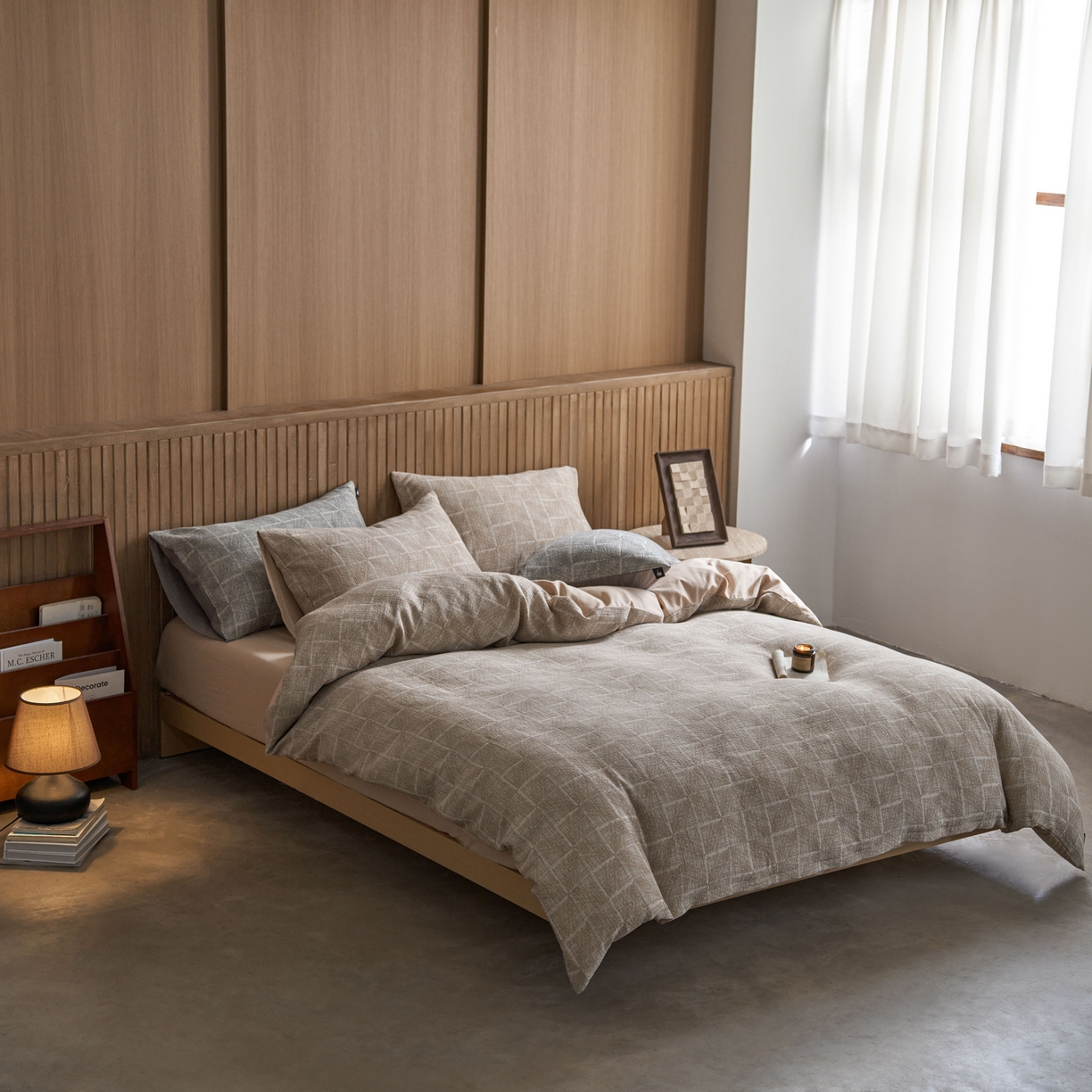 91家纺网 家纺一手货源 找家纺 （总）安莱生活 2025新款三层纱大提花四件套--苏珊格