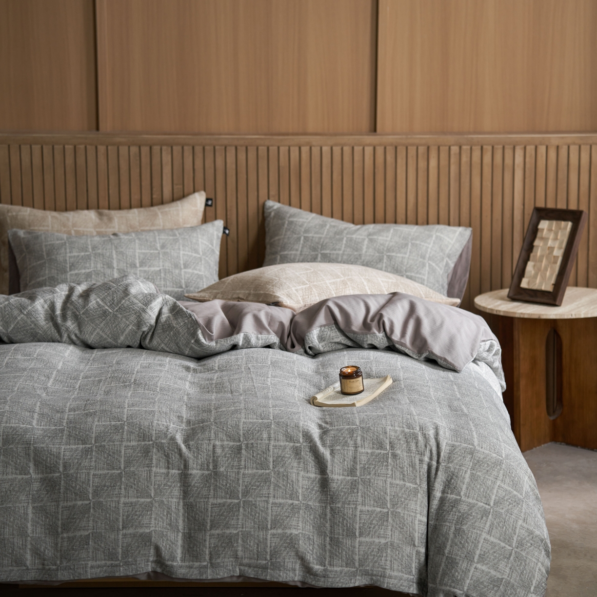 91家纺网 家纺一手货源 找家纺 （总）安莱生活 2025新款三层纱大提花四件套--苏珊格