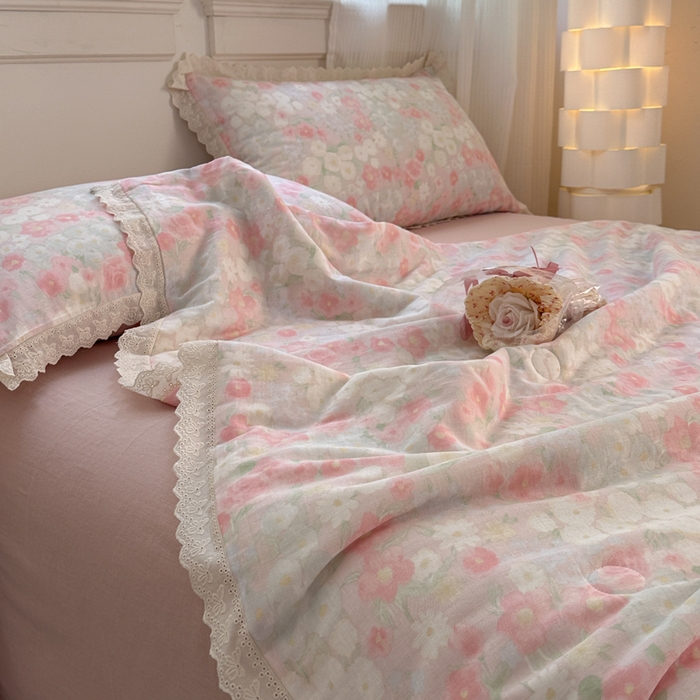 91家纺网 家纺一手货源 找家纺 （总）曼之夏 2025新款A类全棉纯棉双层纱大豆纤维夏被夏凉被空调被