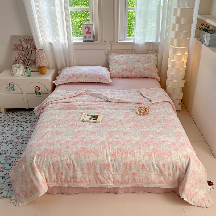 91家纺网 家纺一手货源 找家纺 （总）曼之夏 2025新款A类全棉纯棉双层纱大豆纤维夏被夏凉被空调被