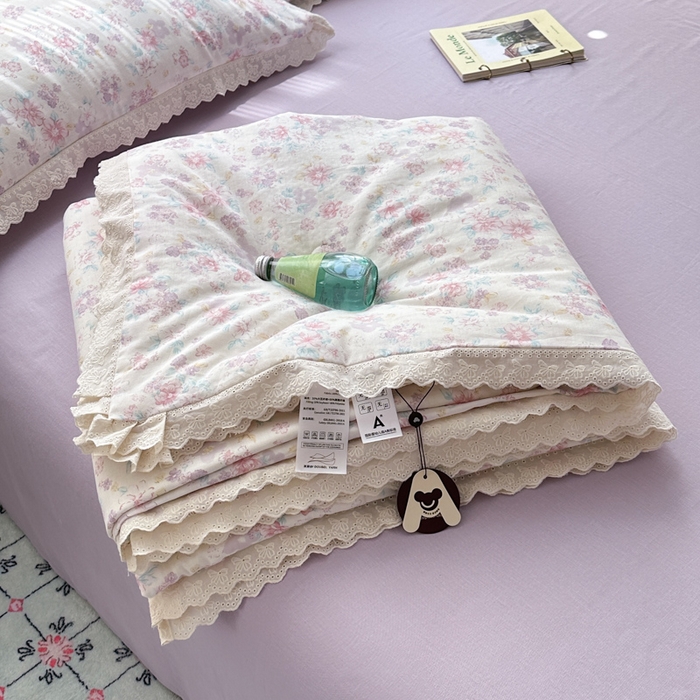 91家纺网 家纺一手货源 找家纺 曼之夏 2025新款A类全棉纯棉双层纱大豆纤维夏被夏凉被空调被 丽莎