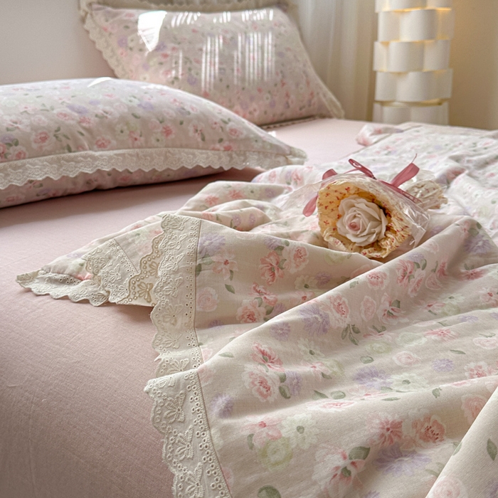 91家纺网 家纺一手货源 找家纺 曼之夏 2025新款A类全棉纯棉双层纱大豆纤维夏被夏凉被空调被 晚香玉