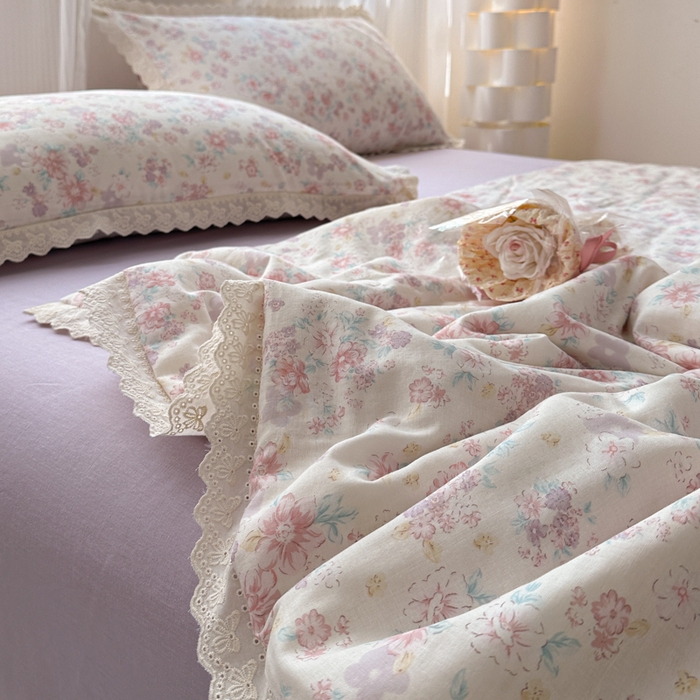 91家纺网 家纺一手货源 找家纺 曼之夏 2025新款A类全棉纯棉双层纱大豆纤维夏被夏凉被空调被 丽莎