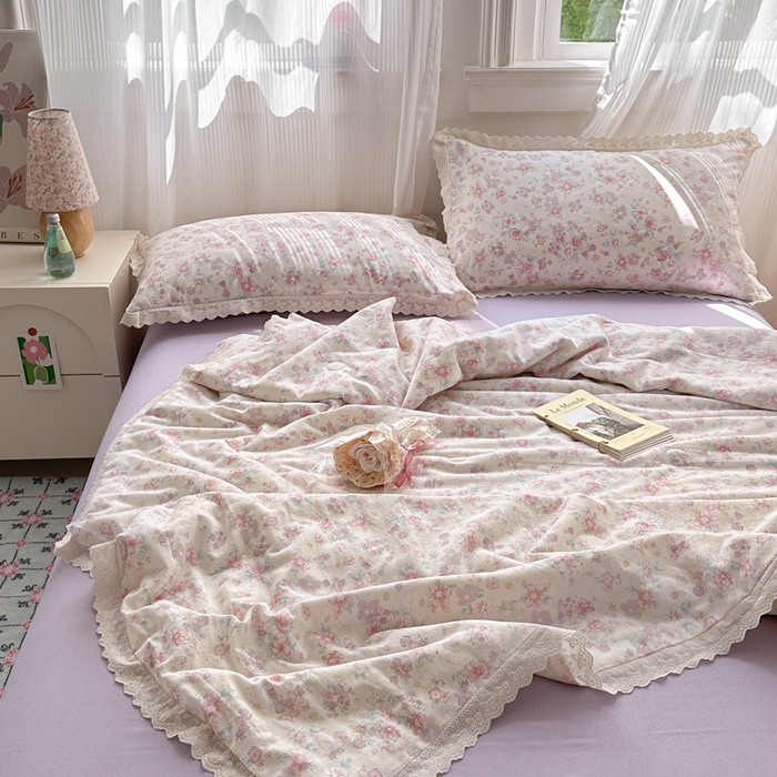 91家纺网 家纺一手货源 找家纺 曼之夏 2025新款A类全棉纯棉双层纱大豆纤维夏被夏凉被空调被 丽莎