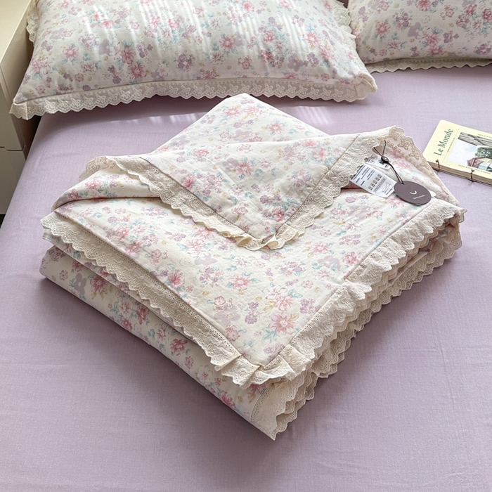 曼之夏 2025新款A类全棉纯棉双层纱大豆纤维夏被夏凉被空调被 丽莎