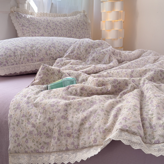 91家纺网 家纺一手货源 找家纺 曼之夏 2025新款A类全棉纯棉双层纱大豆纤维夏被夏凉被空调被 恩彩