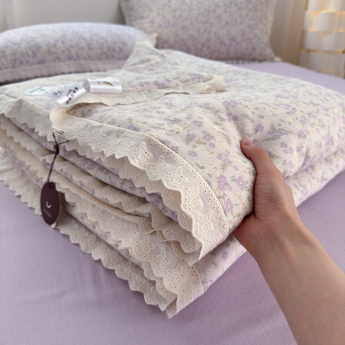 91家纺网 家纺一手货源 找家纺 曼之夏 2025新款A类全棉纯棉双层纱大豆纤维夏被夏凉被空调被 恩彩