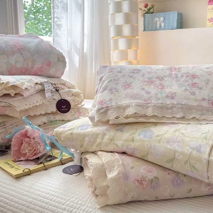 91家纺网 家纺一手货源 找家纺 曼之夏 2025新款A类全棉纯棉双层纱大豆纤维夏被夏凉被空调被 组合图