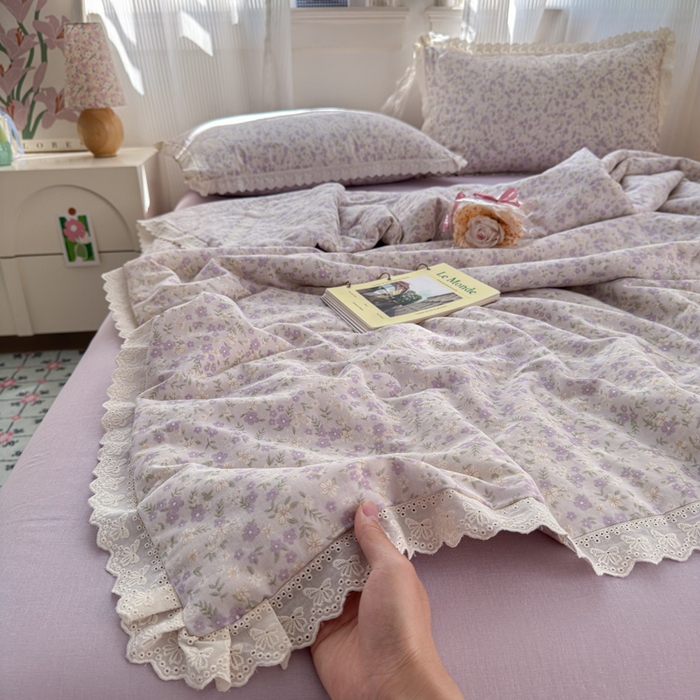 91家纺网 家纺一手货源 找家纺 曼之夏 2025新款A类全棉纯棉双层纱大豆纤维夏被夏凉被空调被 恩彩