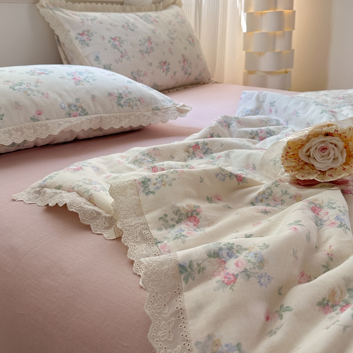 91家纺网 家纺一手货源 找家纺 曼之夏 2025新款A类全棉纯棉双层纱大豆纤维夏被夏凉被空调被 茉莉