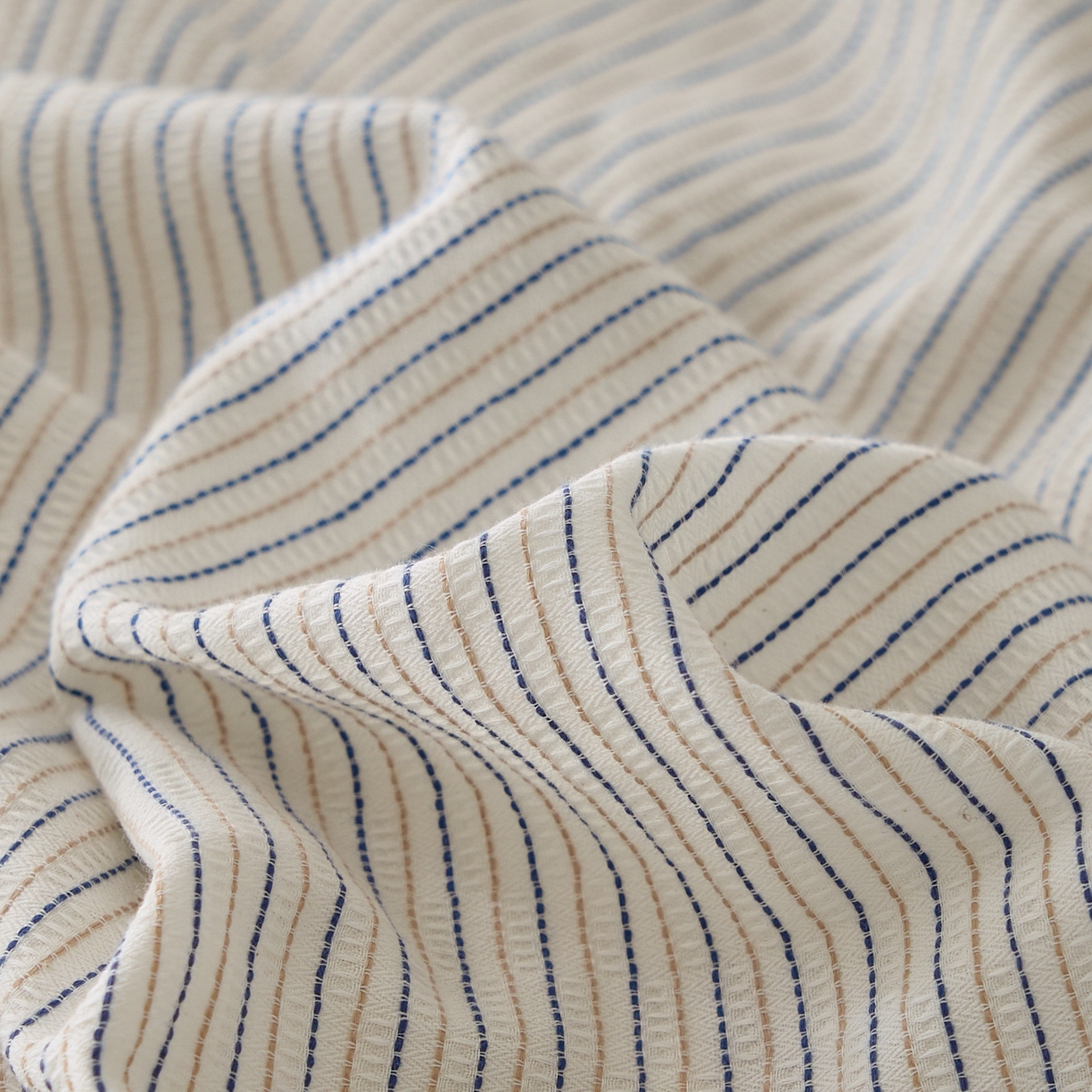 91家纺网 家纺一手货源 找家纺 （总）安莱生活 2025新款精梳纱色织提花四件套-森韵