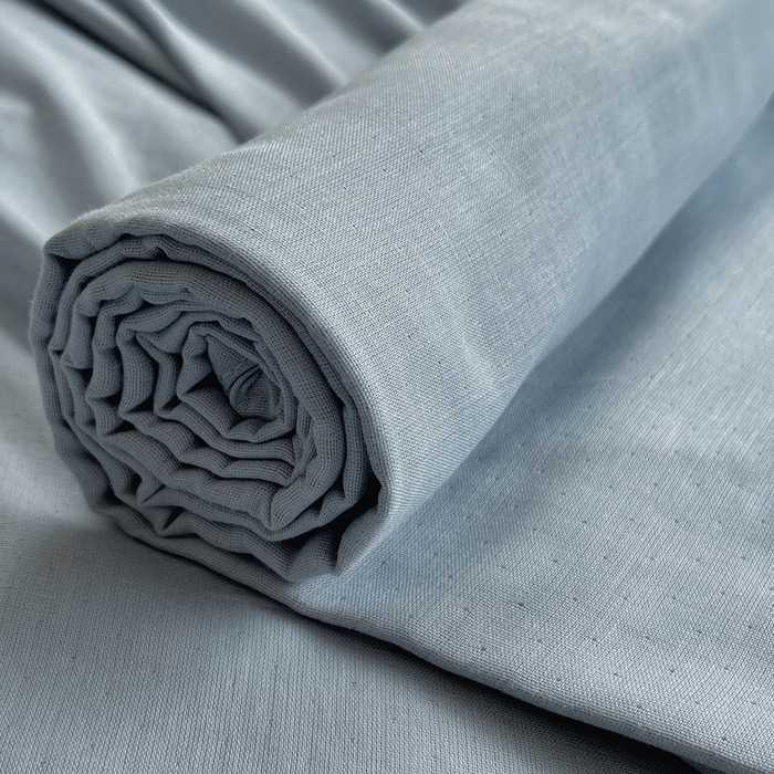 91家纺网 家纺一手货源 找家纺 柠萌家居 2025年新款A类母婴级纯棉双层纱床单全棉床单 双层纱天空蓝