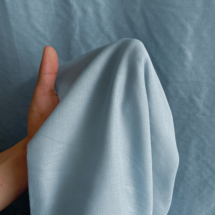 91家纺网 家纺一手货源 找家纺 柠萌家居 2025年新款A类母婴级纯棉双层纱床单全棉床单 双层纱天空蓝