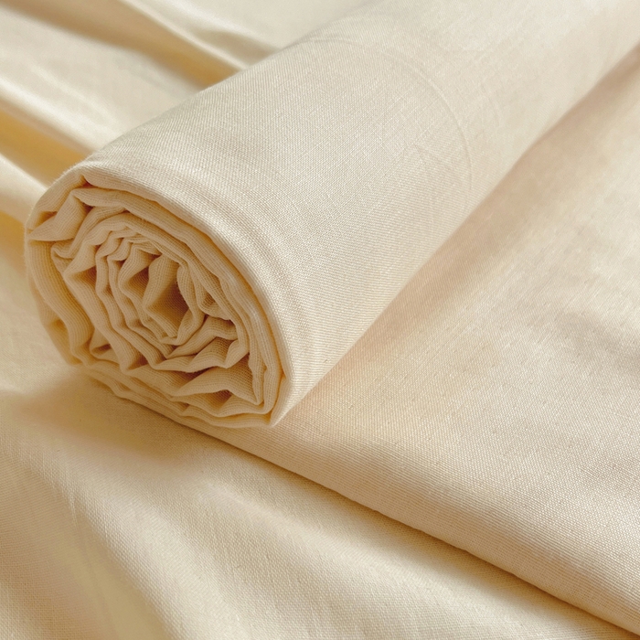 91家纺网 家纺一手货源 找家纺 柠萌家居 2025年新款A类母婴级纯棉双层纱床单全棉床单 双层纱米黄