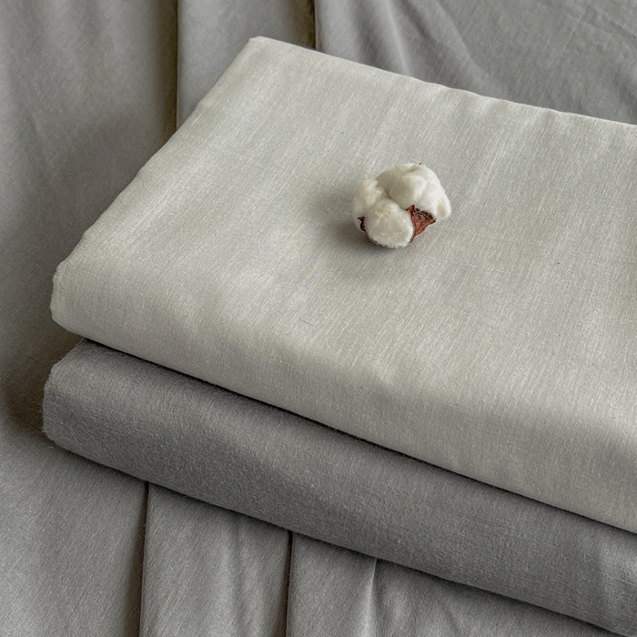 91家纺网 家纺一手货源 找家纺 柠萌家居 2025年新款A类母婴级纯棉双层纱床单全棉床单 双层纱高级灰