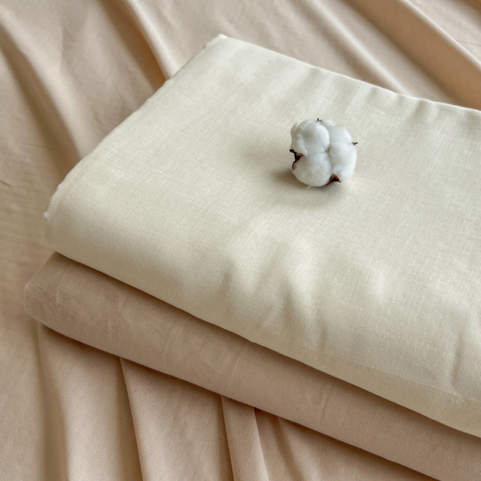 91家纺网 家纺一手货源 找家纺 柠萌家居 2025年新款A类母婴级纯棉双层纱床单全棉床单 双层纱浅香槟