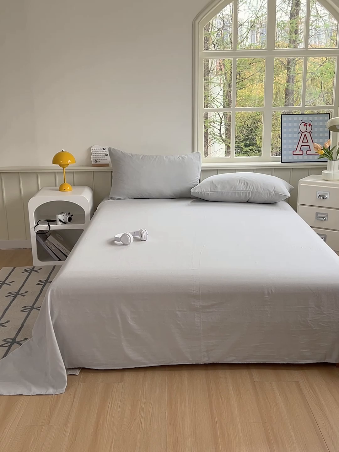 91家纺网 家纺一手货源 找家纺 柠萌家居 2025年新款A类母婴级纯棉双层纱床单全棉床单 双层纱橄榄灰