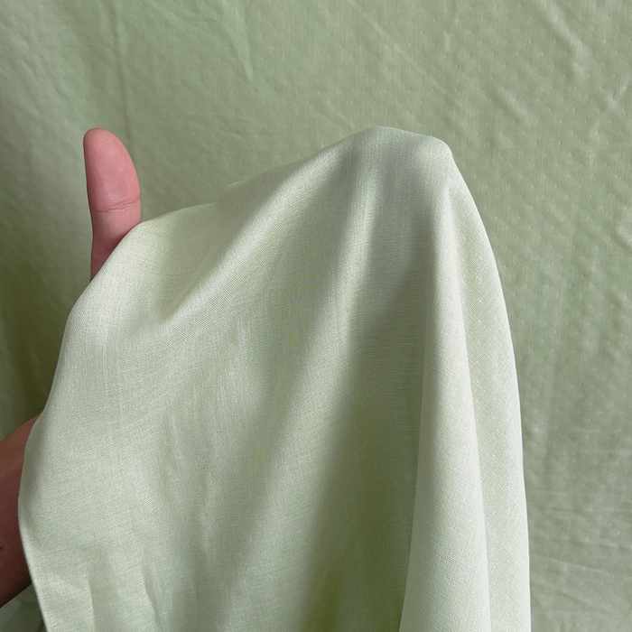 91家纺网 家纺一手货源 找家纺 柠萌家居 2025年新款A类母婴级纯棉双层纱床单全棉床单 双层纱抹茶绿