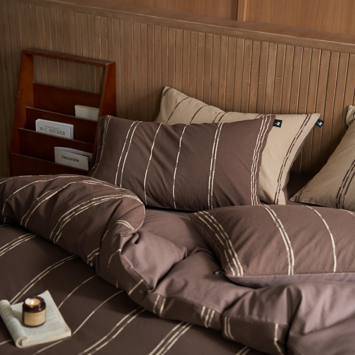 91家纺网 家纺一手货源 找家纺 （总）安莱生活 2025新款水洗色织提花四件套--巷往印记