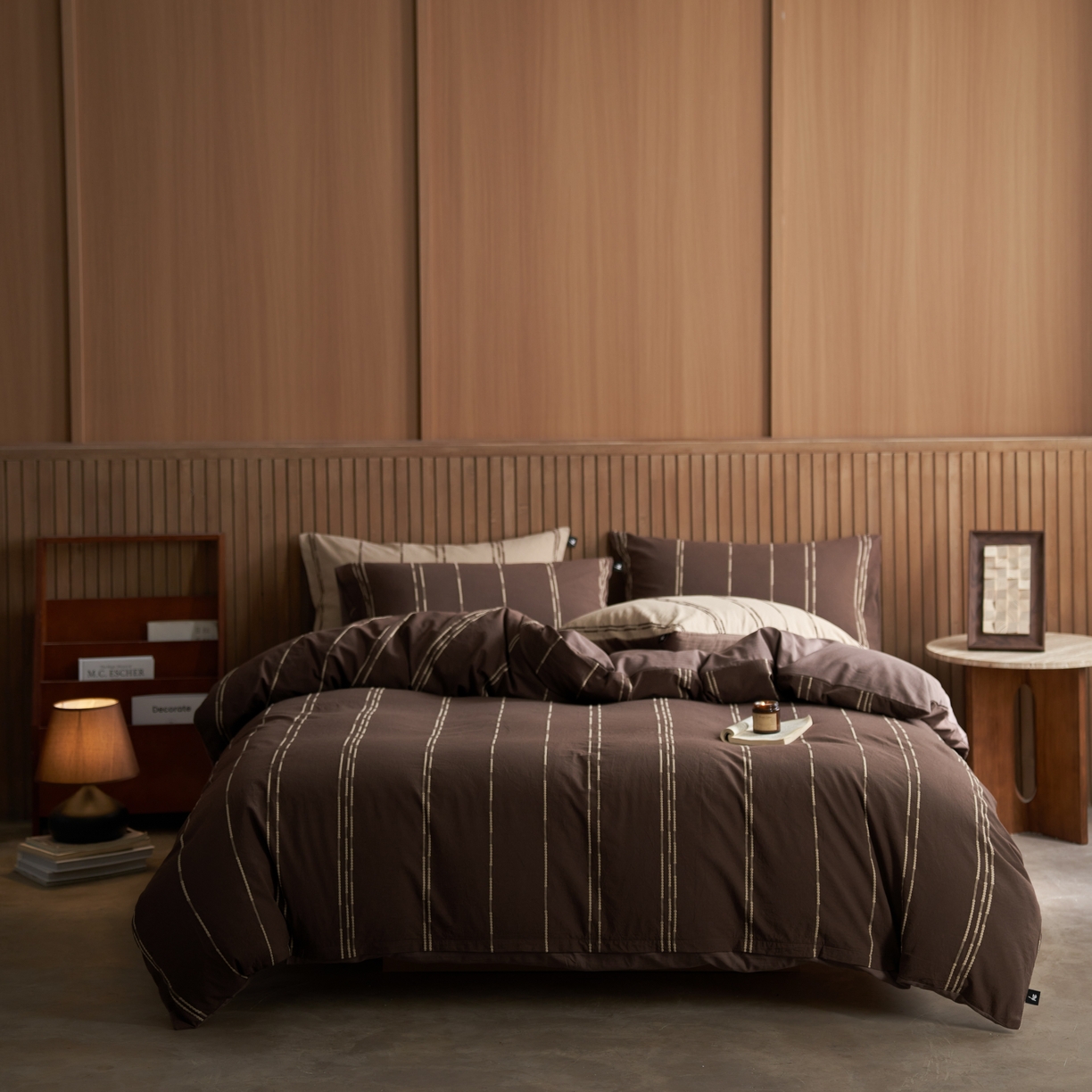 91家纺网 家纺一手货源 找家纺 （总）安莱生活 2025新款水洗色织提花四件套--巷往印记