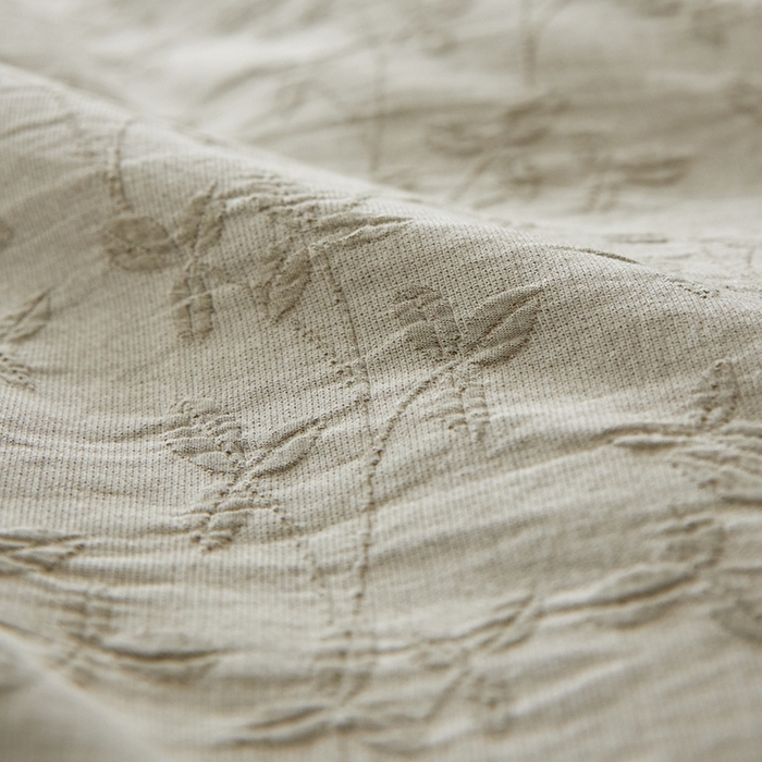 91家纺网 家纺一手货源 找家纺 优品阁 2025新款全棉纯棉A类人字斜三层纱提花四件套-叶叶情深系列 叶叶情深-牛油果绿