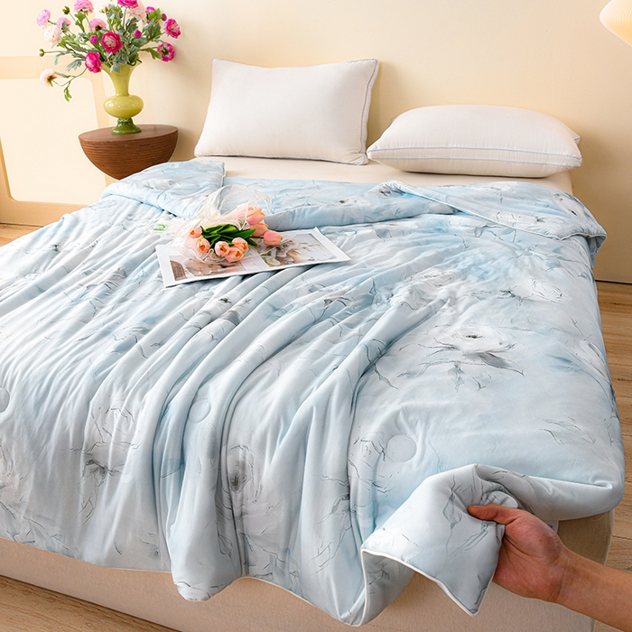 91家纺网 家纺一手货源 找家纺 （总）预言家纺 2025新款A类凉感丝印花夏被夏凉被空调被