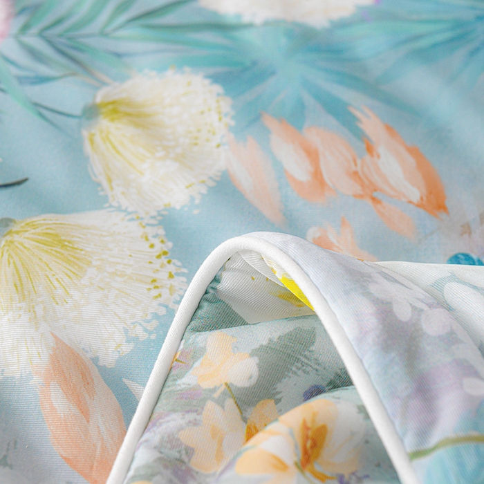 91家纺网 家纺一手货源 找家纺 预言家纺 2025新款A类凉感丝印花夏被夏凉被空调被 油画花园